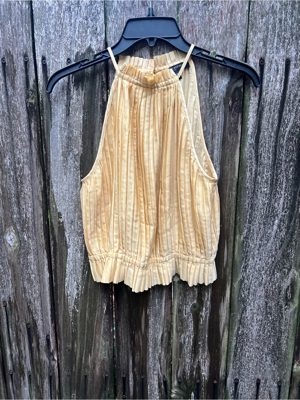 Banana Republic Pleated Halter Camisole in Pale Yellow